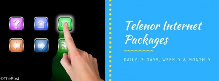 Telenor Internet Packages 2G, 3G & 4G – Daily, 3-days Weekly and Monthly